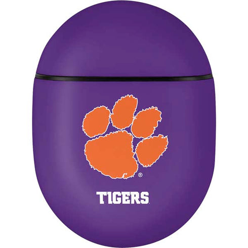 Clemson University Tiger Print Purple Google Pixel Buds Skin